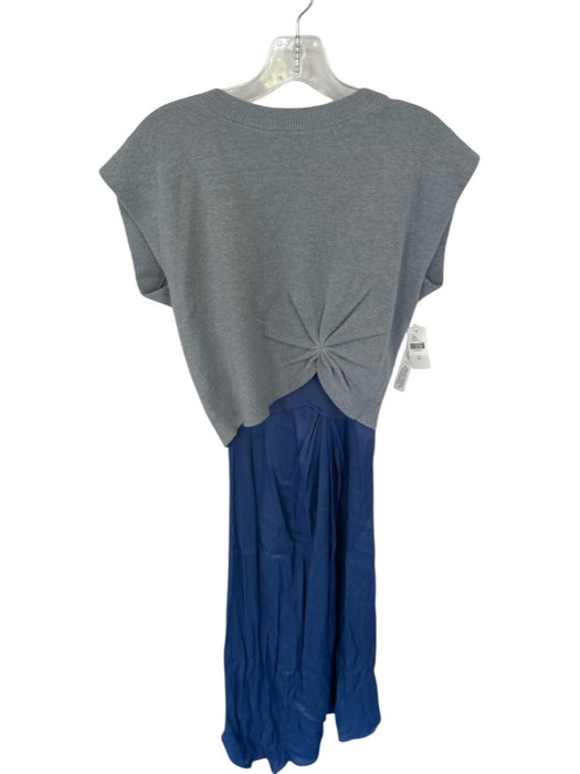 By Anthropologie Size XS Gray & Blue Viscose Blend Cap Sleeve Sweater top Dress Gray & Blue / XS