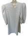 TCEC Size S White Cotton Blend Long Balloon Sleeve Dress White / S