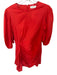 Rhode Size 2 Tomato Cotton 3/4 Balloon Sleeve Gathered Side Back Zip Dress Tomato / 2