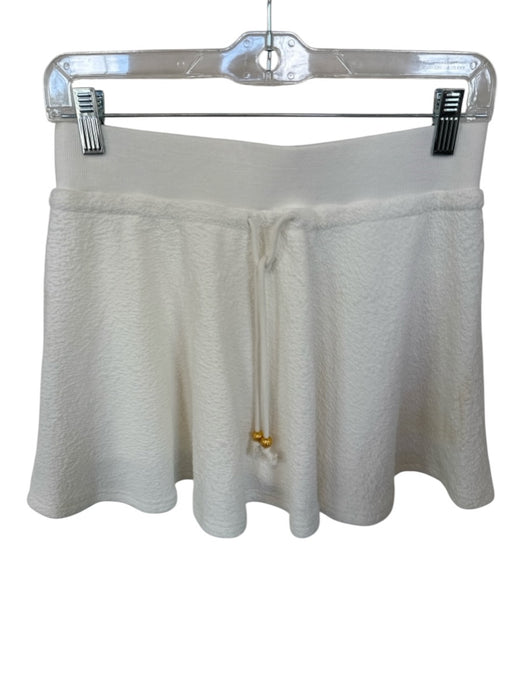 Sundays Size S White Polyester Blend Drawstring Textured Skort White / S