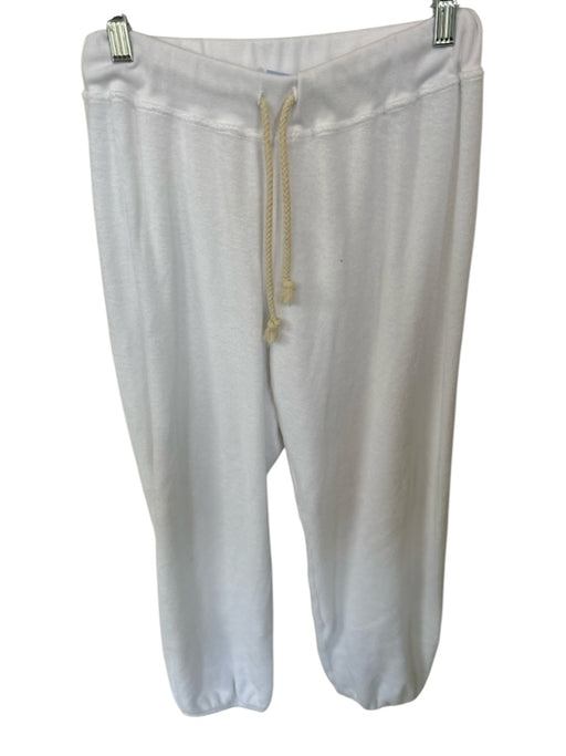 perfectwhitetee Size S White Terry Cloth Drawstring Jogger Lounge Pants White / S