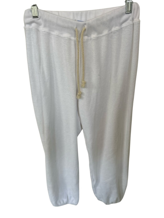 perfectwhitetee Size S White Terry Cloth Drawstring Jogger Lounge Pants White / S