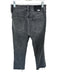 DAZE Size 25 Charcoal Cotton Blend High Waist Distressed Bootcut Raw Hem Jeans Charcoal / 25