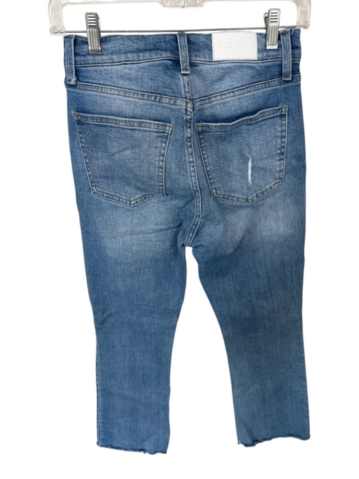 Pistola Size 26 Med Light Wash Cotton Blend High Waist Bootcut Raw Hem Jeans Med Light Wash / 26
