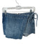 We The Free Size 0 Med Dark Wash Cotton Side Tie Cut Off Denim Skort Med Dark Wash / 0