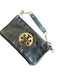 Tory Burch Black & Gold Leather Front Flap Logo Chain Strap Logo Bag Black & Gold / S