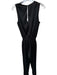 Generation Love Size S Black Silk Sleeveless Lace Detail Elastic Waist Jumper Black / S