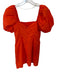 Sanctuary Size 0 Orange Cotton Short Balloon Sleeve Back Zip Mini Dress Orange / 0