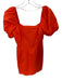 Sanctuary Size 0 Orange Cotton Short Balloon Sleeve Back Zip Mini Dress Orange / 0