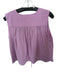 Nation Size S Purple Cotton Sleeveless Pleat Detail Front Tie Top Purple / S