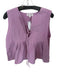 Nation Size S Purple Cotton Sleeveless Pleat Detail Front Tie Top Purple / S