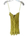 BCBGMAXAZRIA Size S Chartreuse Acetate Strapless Boning Pleated Dress Chartreuse / S