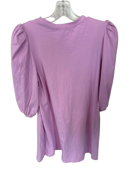 TCEC Size S Purple Cotton Blend 3/4 Balloon Sleeve Dress Purple / S