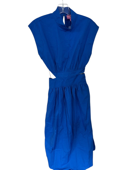 Sincerely Curs Size S Cobalt Blue Cotton Cap Sleeve Cut Out Sides Maxi Dress Cobalt Blue / S