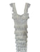 Pants Store Size S Ivory Polyester Flutter Sleeves Lace Detail Tiered Dress Ivory / S