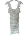 Pants Store Size S Ivory Polyester Flutter Sleeves Lace Detail Tiered Dress Ivory / S