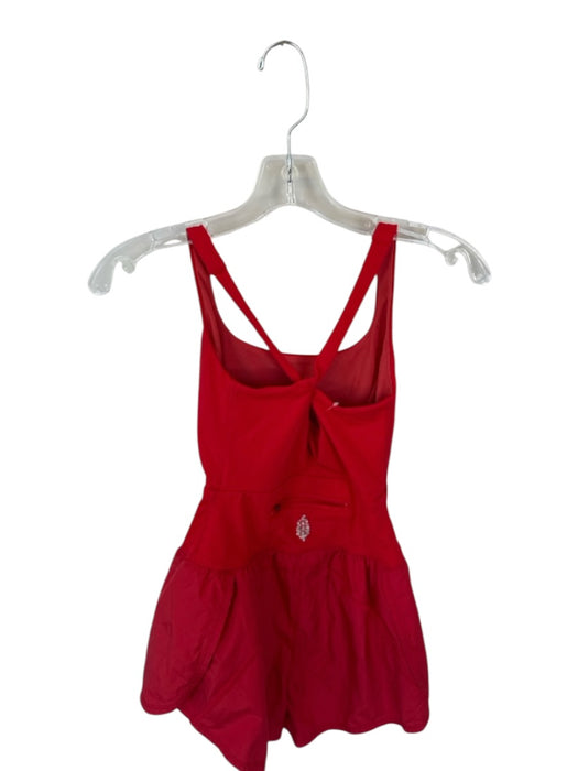 FP Movement Size XS Red Built in bra Keyhole Athletic Romper Red / XS