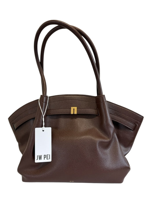 JW PEI Dark Brown Vegan Leather Magnetic Closure Hand & Shoulder Bag Bag Dark Brown / M