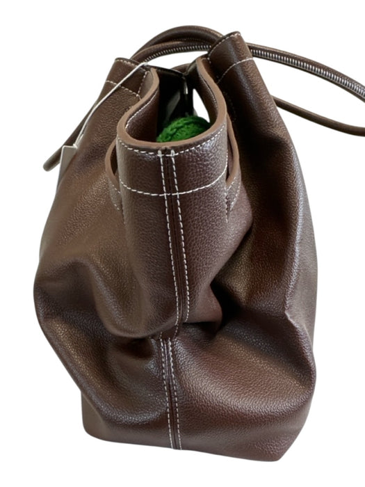 JW PEI Dark Brown Vegan Leather Magnetic Closure Hand & Shoulder Bag Bag Dark Brown / L