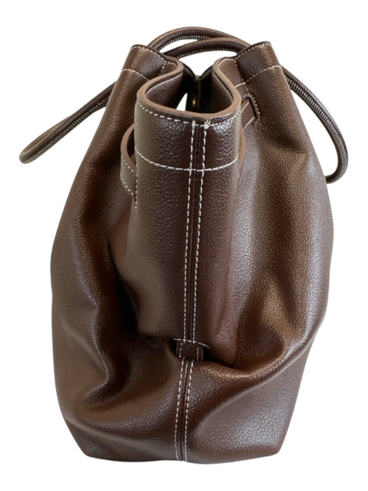 JW PEI Dark Brown Vegan Leather Magnetic Closure Hand & Shoulder Bag Bag Dark Brown / L