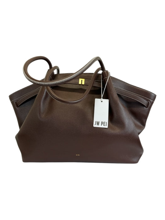 JW PEI Dark Brown Vegan Leather Magnetic Closure Hand & Shoulder Bag Bag Dark Brown / L