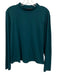 St. John Size L Dark Teal No Fabric Tag High Neck Long Sleeve Stretch Top Dark Teal / L