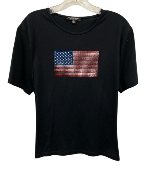 St. John Sport Size M Black, Red & Blue No Fabric Tag Short Sleeve Graphic Top Black, Red & Blue / M