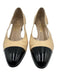 Salvatore Ferragamo Shoe Size 8 Beige & Black Leather Upper Patent Toe Cap Pumps Beige & Black / 8
