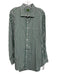 Sid Mashburn Size XXL Green & White Cotton Plaid Button Up Long Sleeve Shirt Green & White / XXL