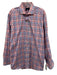 Ledbury Size 17 Purple & Red Print Cotton Plaid Button Up Long Sleeve Shirt Purple & Red Print / 17