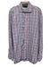 Ledbury Size 17.5 Pink & Blue Cotton Plaid Button Up Men's Long Sleeve Shirt Pink & Blue / 17.5