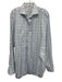 Ledbury Size 17.5 White & Pink Cotton Plaid Button Up Men's Long Sleeve Shirt White & Pink / 17.5