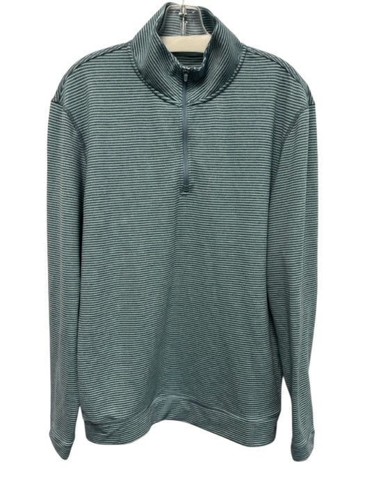 Onward Reserve Size M Gray & Green Synthetic Striped Athletic Long Sleeve Shirt Gray & Green / M