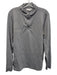 Peter Millar Size M Gray Cotton Solid Quarter Zip Men's Long Sleeve Shirt Gray / M