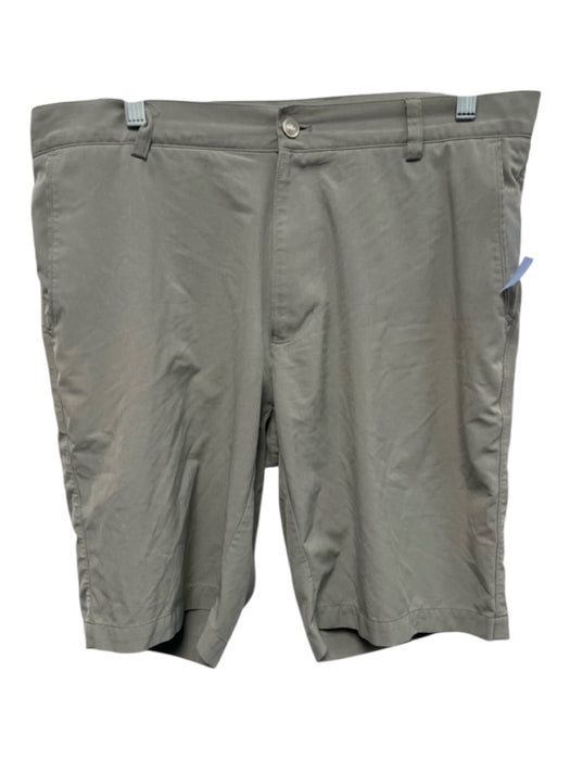 Peter Millar Size 34 Gray Synthetic Solid Khakis Men's Shorts Gray / 34