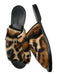 freda salvador Shoe Size 10.5 Tan & black Fur Animal Print Silver Studs Mules Tan & black / 10.5