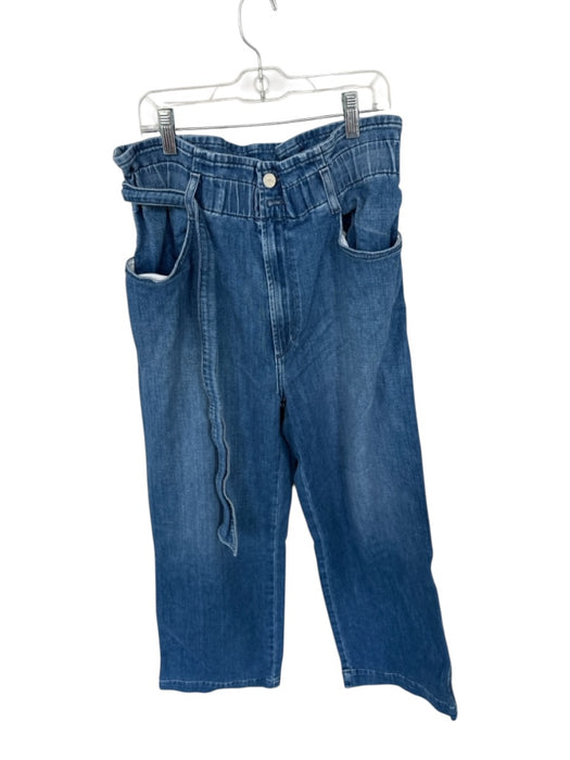 Joes Size 31 Medium Wash Cotton Blend Belt Wide Leg Cropped Button Fly Jeans Medium Wash / 31