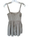 Zara Size XS Beige Cotton Ruched Detail Sleeveless Back Zip Mini Dress Beige / XS