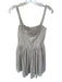 Zara Size XS Beige Cotton Ruched Detail Sleeveless Back Zip Mini Dress Beige / XS