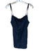 Zara Size XS Navy Cotton Blend Denim Spaghetti Strap Zip Back Mini Dress Navy / XS