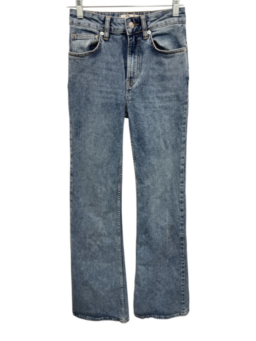 We The Free Size 24 Medium Wash & Red Cotton Denim Zip Fly High Rise Jeans Medium Wash & Red / 24