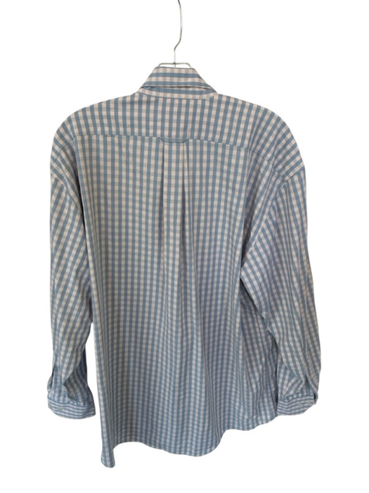 Onward Reserve Size L Pink & Blue Nylon Blend Checkered Button Down Men's Shirt Pink & Blue / L