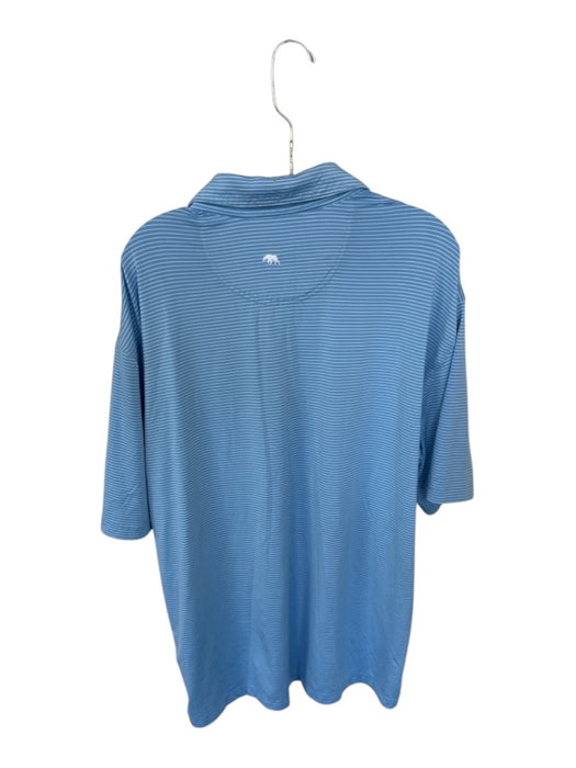 Onward Reserve Size XL Blue & White Polyester Blend Striped Athletic Men's Polo Blue & White / XL