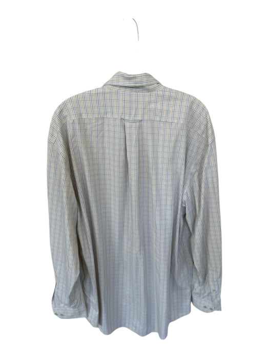 Onward Reserve Size L Yellow, Blue & White Nylon Blend Plaid Button Down Shirt Yellow, Blue & White / L