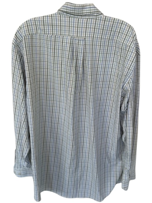 Onward Reserve Size L Green & Cream Nylon Blend Plaid Button Down Men's Shirt Green & Cream / L