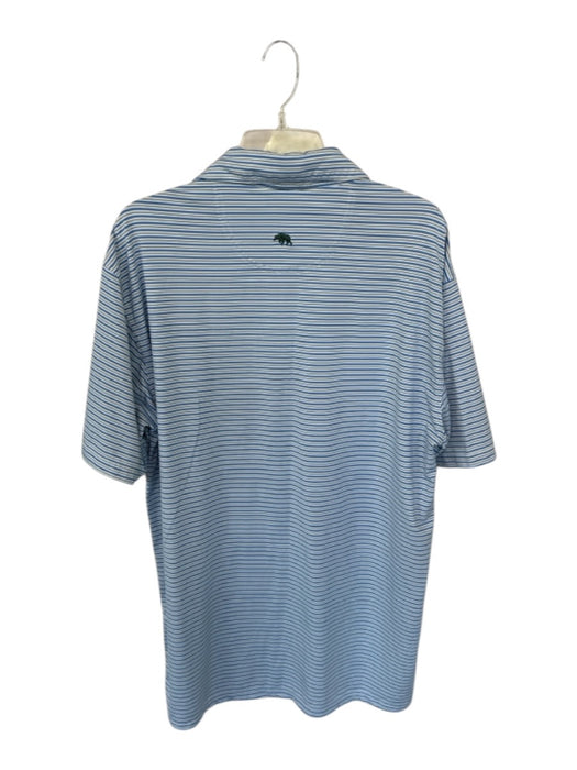 Onward Reserve Size XL sky blue & green Polyester Blend Striped Athletic Polo sky blue & green / XL