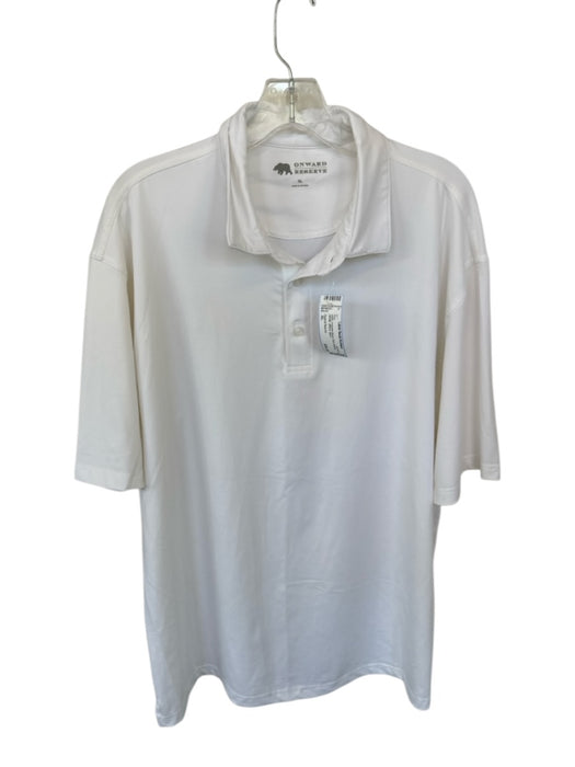 Onward Reserve Size XL White Polyester Blend Athletic Men's Polo White / XL