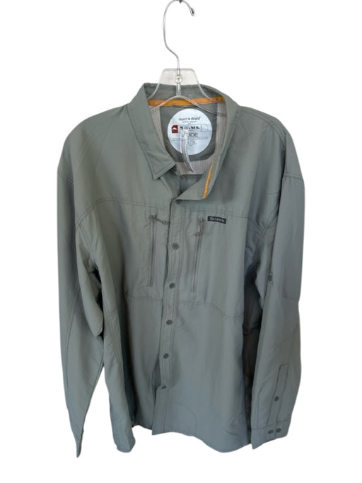Simms Size XL Slate Green Polyester Pockets Long Sleeve Athletic Men's Jacket Slate Green / XL