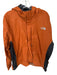 The North Face Burnt Orange & Blue Nylon Color Block Full Zip Athletic Raincoat Burnt Orange & Blue / XL