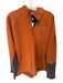 The North Face Burnt Orange Polyester Color Block Half Zip Athletic Pullover Burnt Orange / XL